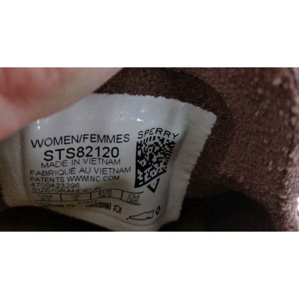 SPERRY Seaport Levy Brown Leather Memory-Foam Slip-On Loafers Womens Size 8.5 - Picture 9 of 10